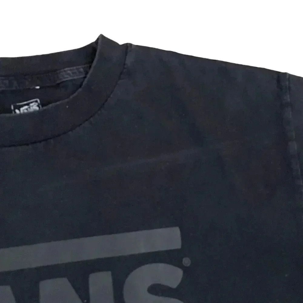Vans Men Black Cotton Soft Lightweight Minimalist Classic T-Shirt SZ M # 1035 - Picture 5 of 12